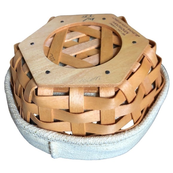 Longaberger Small Hexagon Handwoven Basket Fabric Liner - Picture 13 of 13